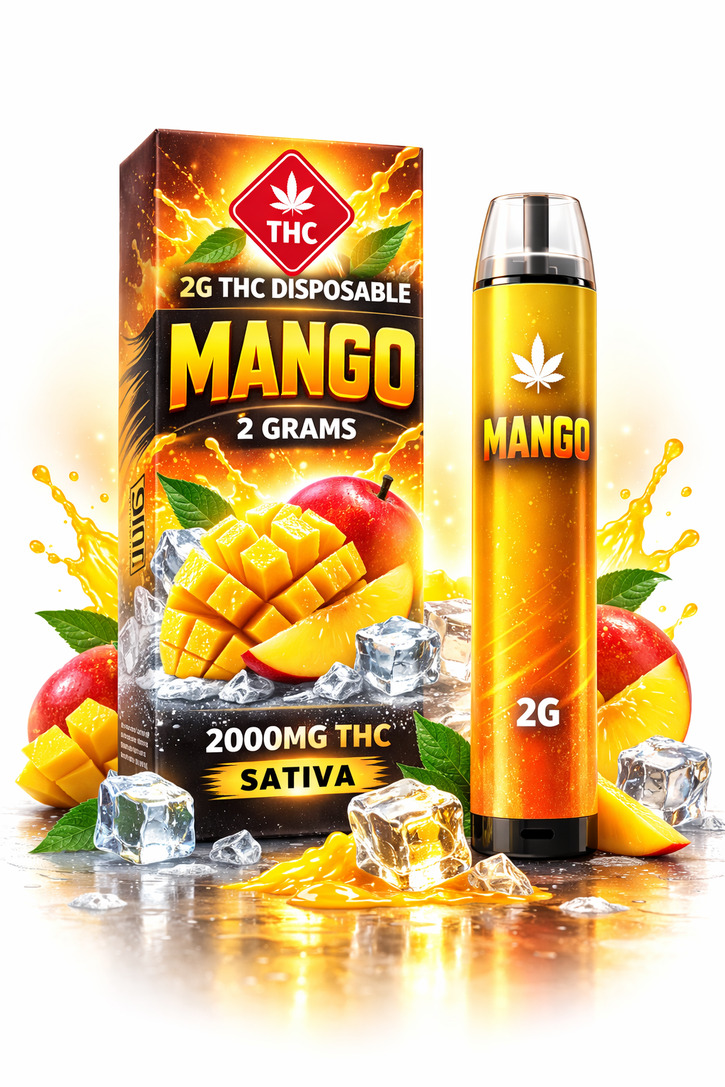 2g THC Disposable - Mango